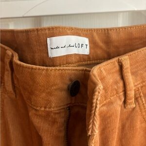 Loft caramel velvet corduroy pants